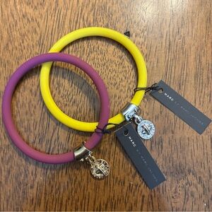 NWT Marc by Marc Jacobs plum and safety yellow bracelet